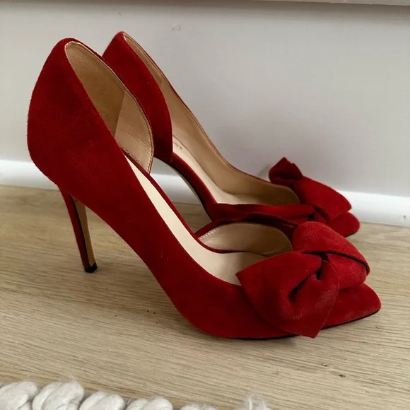 Nine West red bow heels women’s size 6 - Picture 5 of 6